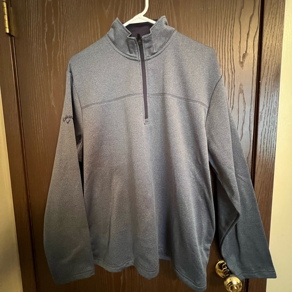 Callaway Blue Quarter zip Pullover Medium
